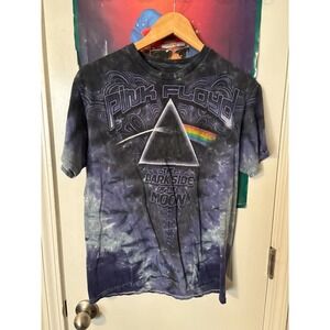 Pink Floyd Dark Side of the Moon Tie Dye Graphic T-Shirt Mens distressed y2k